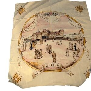 Ralph Lauren POLO Golf STUNNING 100% silk turn of the century print scarf shawl